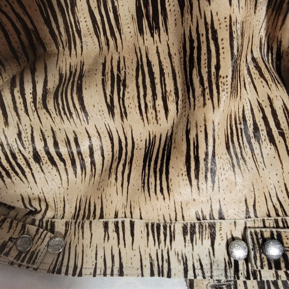 NWT Vintage FENDI SELLERIA Pony Hair Jungle Jacket - Picture 5 of 15